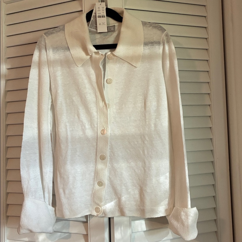 Jcrew linen button up sweater/shirt